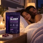 Mass Apothecary Sleep Gummies - Couple Sleeping In Bed with Gummies on Nightstand