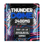 Thunder Dome 2400mg THC Gummies - 2 Pack Sour Blue Watermelon Flavor