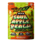 Hixotic Trap'd Out 25mg Delta 9 Gummies Sour Apple Peach