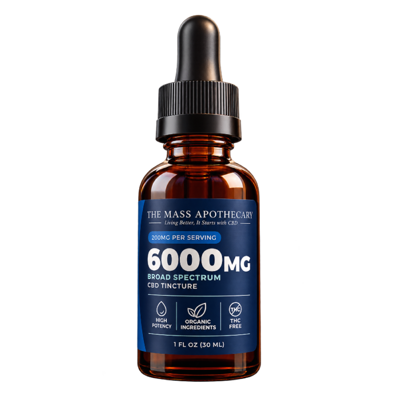 Mass Apothecary Broad Spectrum CBD Oil Tincture 6000mg